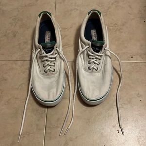 Sperry top-sider sneakers white with green trim